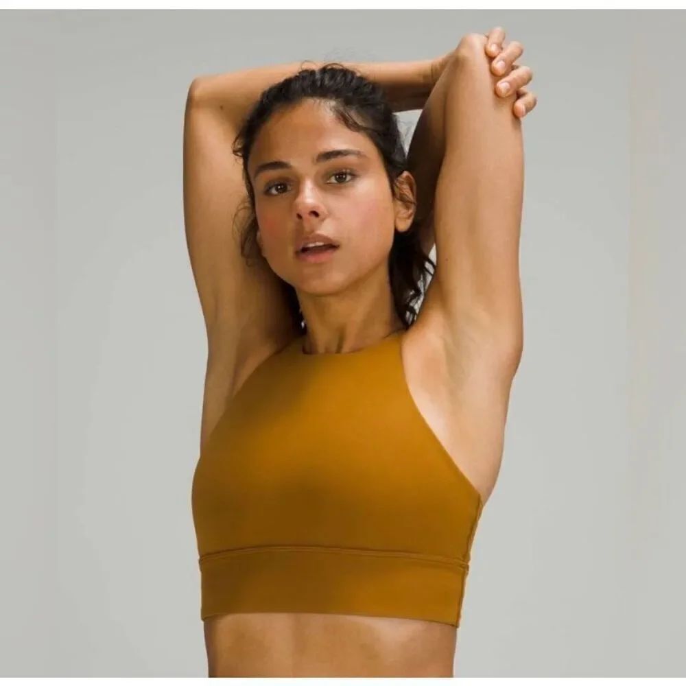 Lululemon • Energy Bra High Neck Long Line Tough Medium Support B-D Cup 4